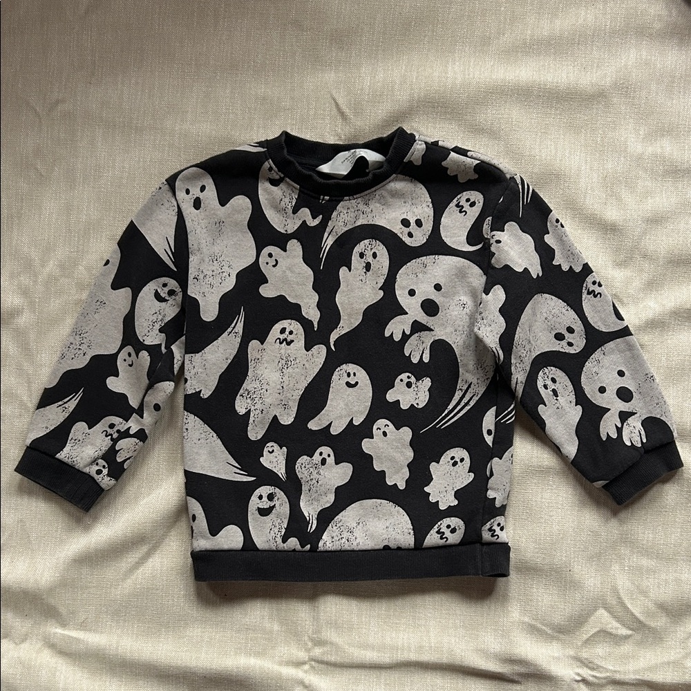 H&M Spooky Ghost Print Kids Sweatshirt
